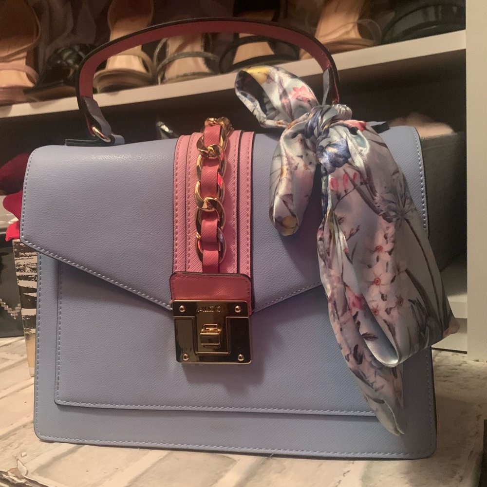 Aldo pastel pink and blue hand purse bag